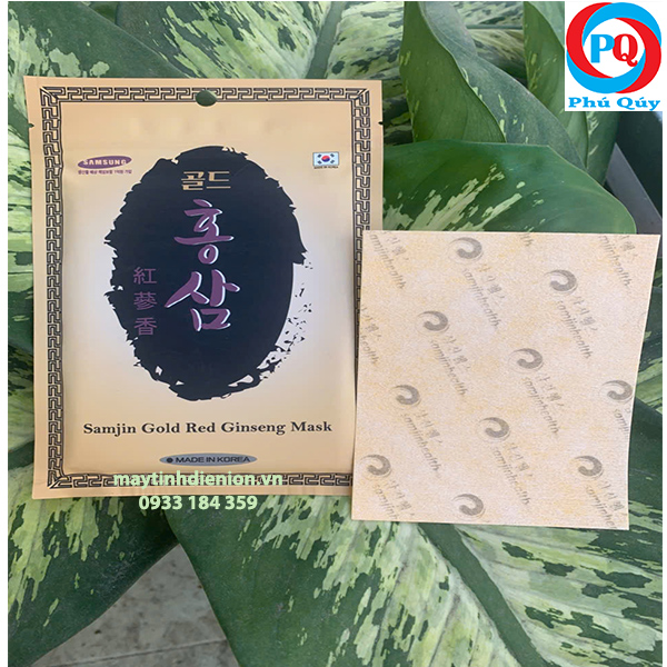 Miếng cao dán hồng sâm Hàn Quốc Samjin gold red ginseng mask