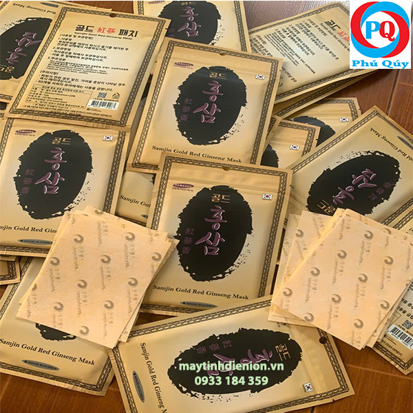 Miếng dán hồng sâm Hàn Quốc Samjin gold red ginseng mask