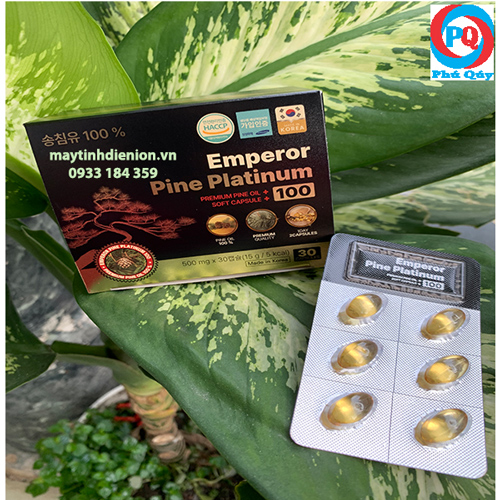90 viên tinh dầu thông đỏ Emperor Pine Platinum100
