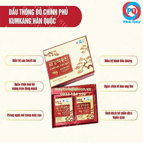 tinh dầu thông đỏ Hàn quốc giảm mỡ máu mỡ nội tạng bảo vệ tim mạch