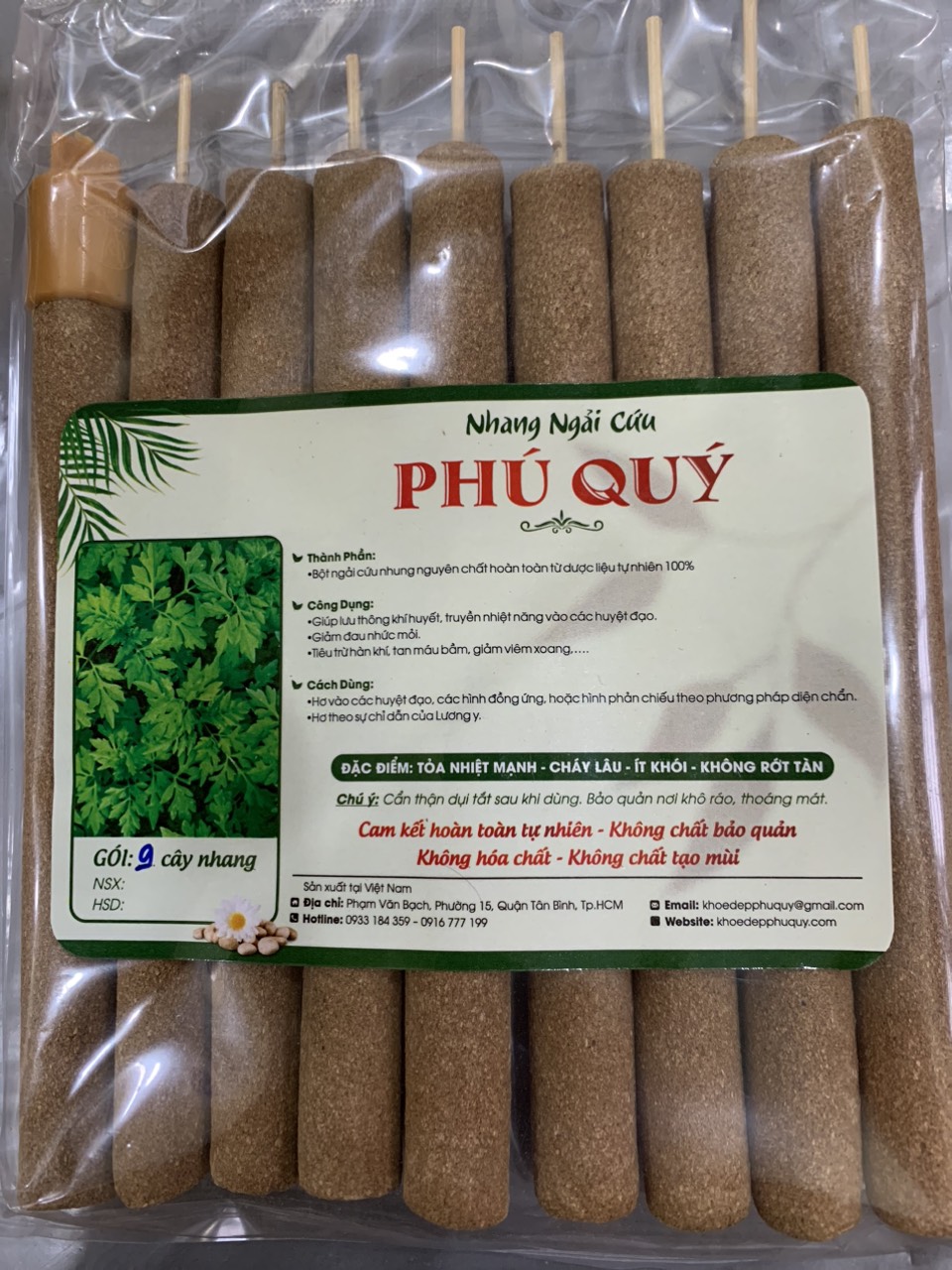 9 cây nhang ngải cứu Phú Quý