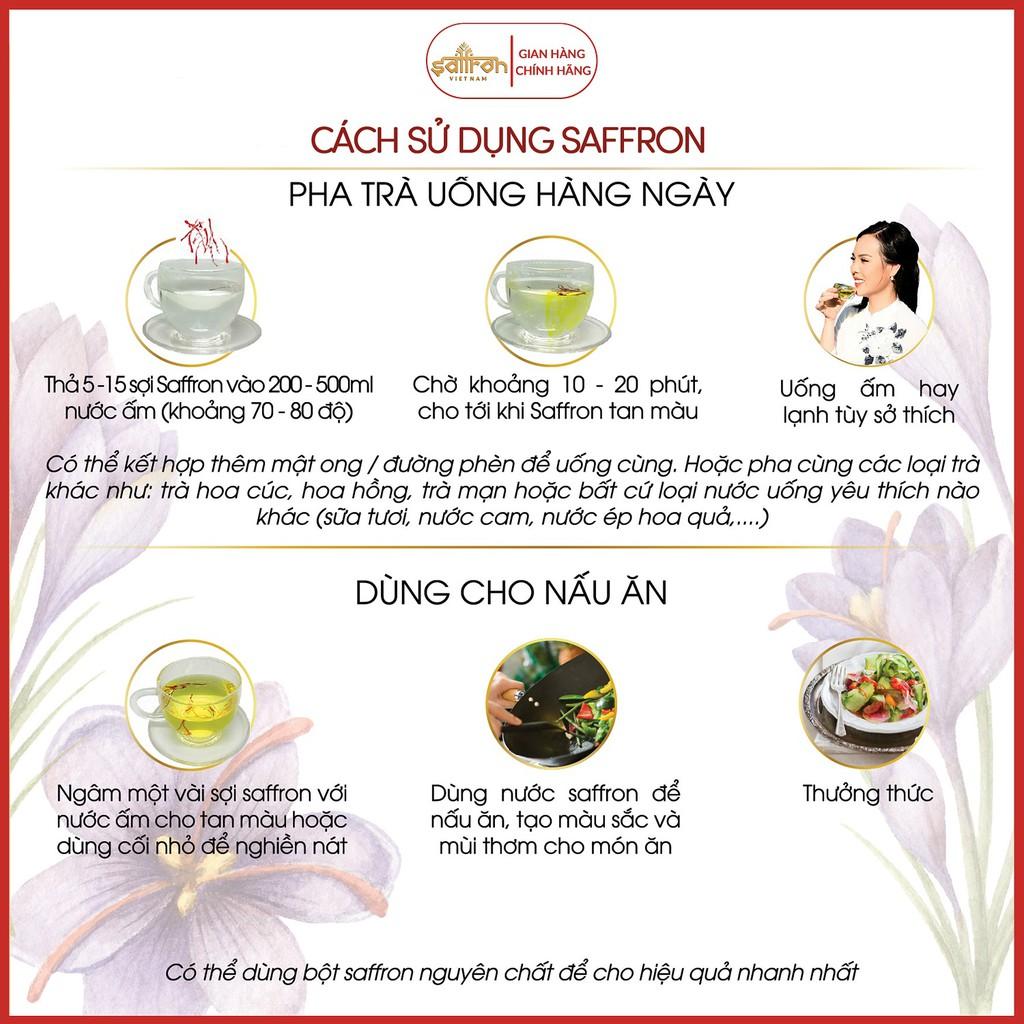 hướng dẫn sử dụng saffron nhụy hoa nghệ tây bahraman