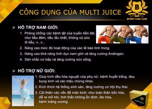 công dụng của Multi juice