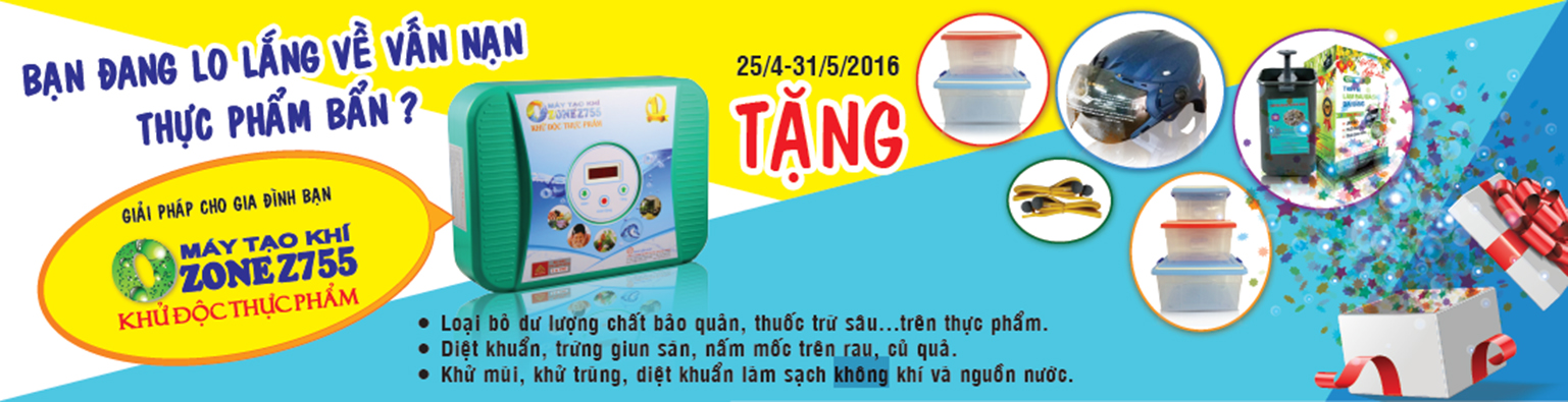 Máy OZONE khử độc thực phẩm